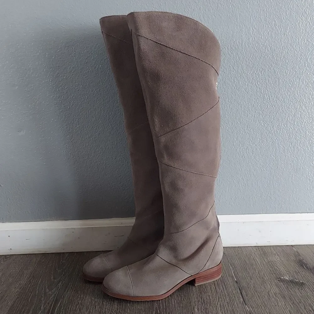 Sole Society Tiff Over The Knee Boots Taupe Size 8.5